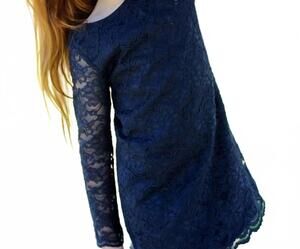 NEW SUSANNE LIVELY kid's lace dress in navy midnight